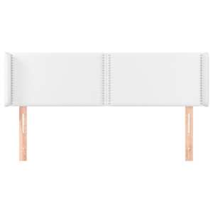 vidaXL Uzglavlje s u&scaron;ima bijelo 147x16x78/88 cm od umjetne kože