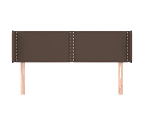 vidaXL galvgalis ar malām, 147x16x78/88 cm, brūna mākslīgā āda
