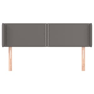 Čelo postele typu ušák šedá 147 x 16 x 78/88 cm umělá kůže - obrázek 3