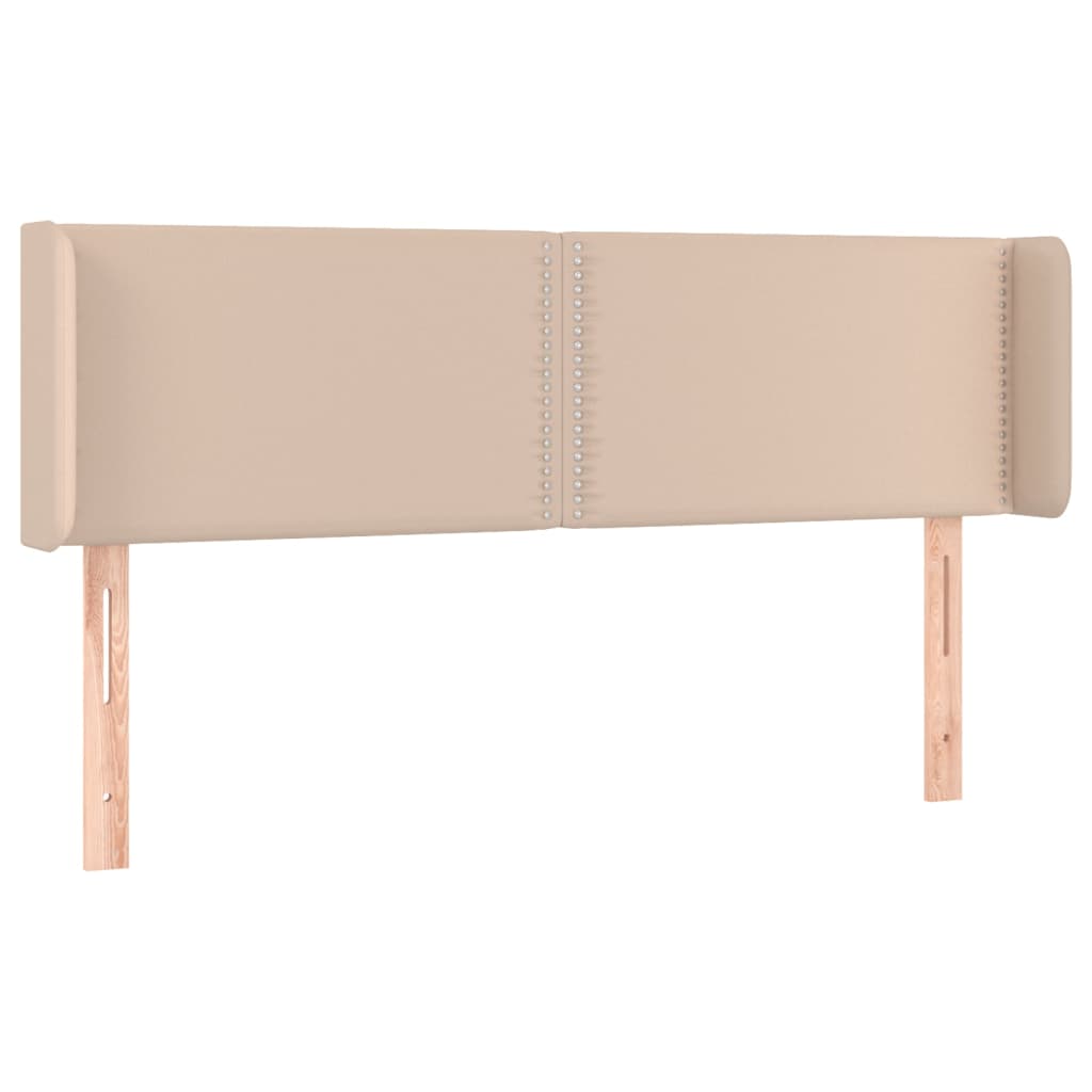 vidaXL Čelo postele typu ušák cappuccino 147x16x78/88 cm umělá kůže