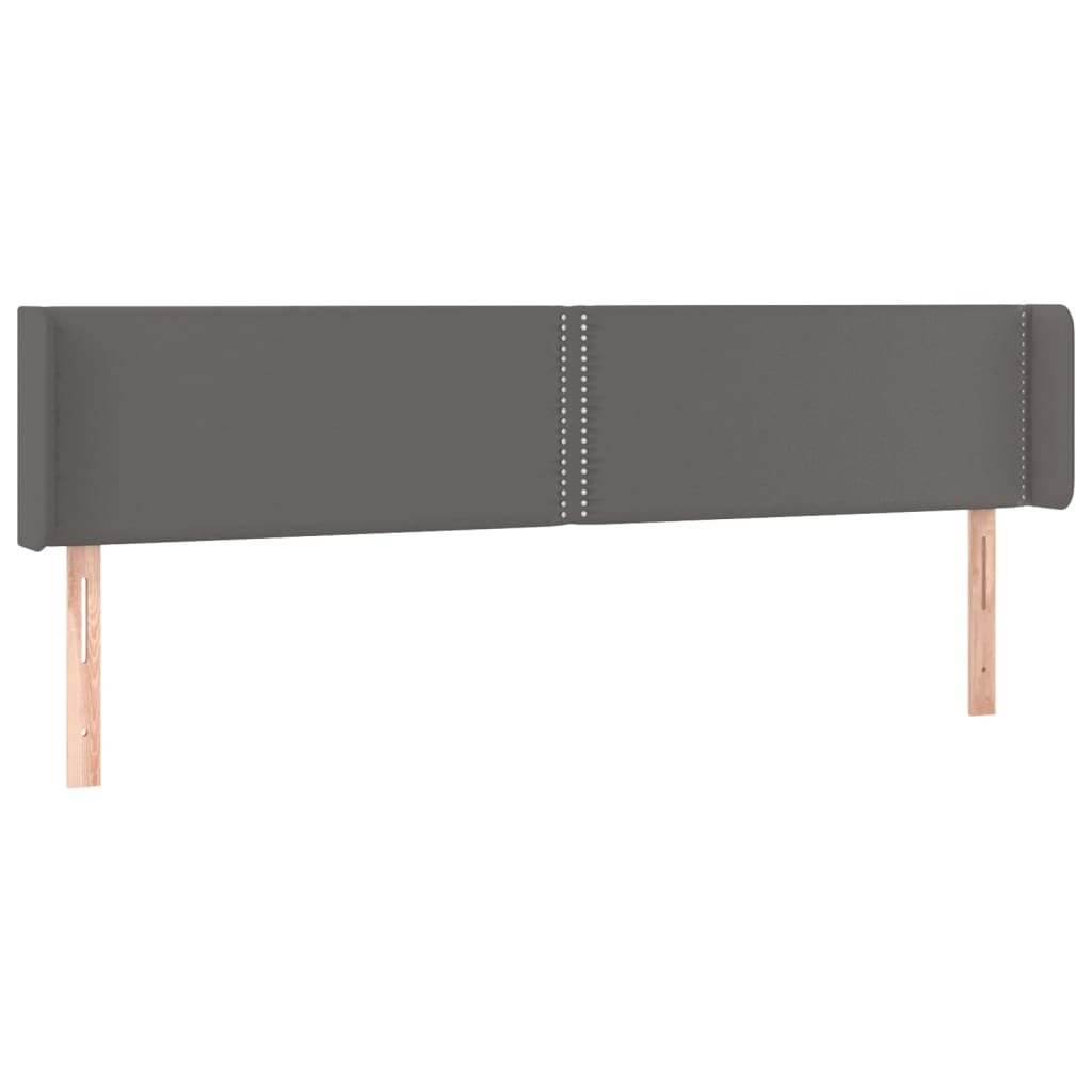 vidaXL Čelo postele typu ušák šedá 163 x 16 x 78/88 cm umělá kůže
