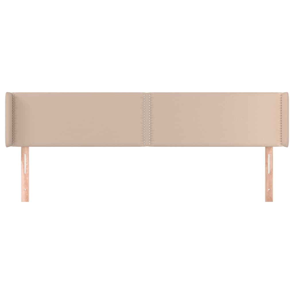 vidaXL Tête de lit avec oreilles Cappuccino 163x16x78/88 cm Similicuir