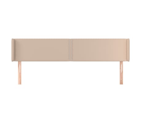 vidaXL Kopfteil mit Ohren Cappuccino-Braun 163x16x78/88 cm Kunstleder