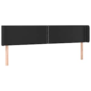 Čelo postele typu ušák černá 183x16x78/88 cm umělá kůže - obrázek 2