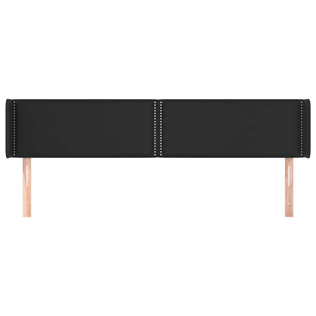 vidaXL Hoofdbord met randen 203x16x78/88 cm kunstleer zwart, foto 2