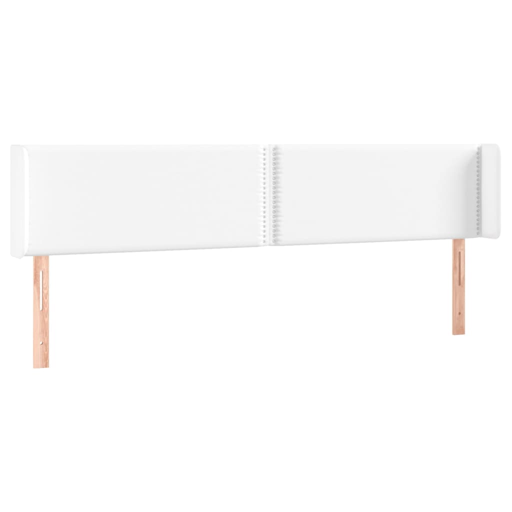 vidaXL Čelo postele typu ušák bílá 203x16x78/88 cm umělá kůže