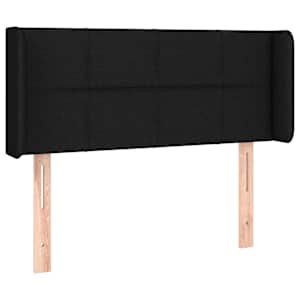 vidaXL voodipeats servadega, must, 83x16x78/88 cm, kangas