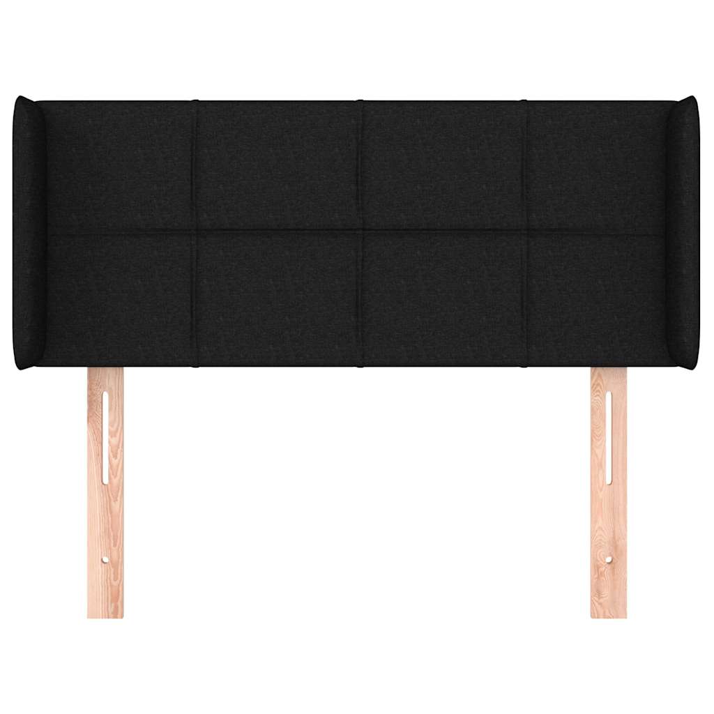 vidaXL Hoofdbord met randen 83x16x78/88 cm stof zwart, foto 2
