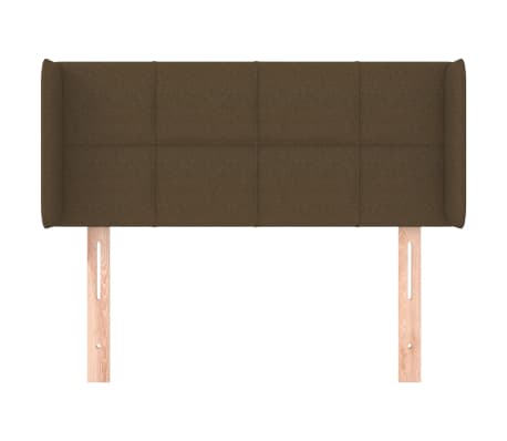 vidaXL Tête de lit avec oreilles Marron Foncé 83x16x78/88 cm Tissu