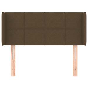 Čelo postele typu ušák tmavě hnědé 83 x 16 x 78/88 cm textil - obrázek 3