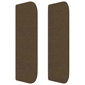 Čelo postele typu ušák tmavě hnědé 83 x 16 x 78/88 cm textil - obrázek 4