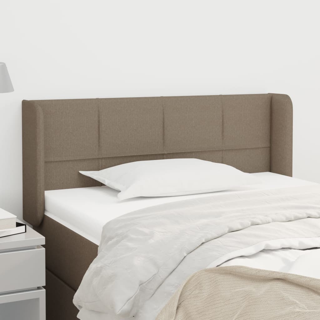 vidaXL Tăblie de pat cu aripioare gri taupe 83x16x78/88 cm textil