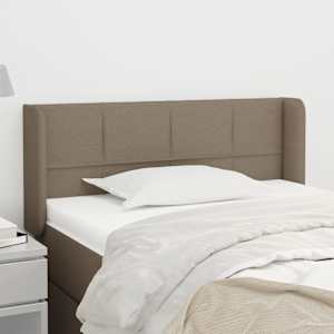 Čelo postele typu ušák taupe 83 x 16 x 78/88 cm textil - obrázek 1