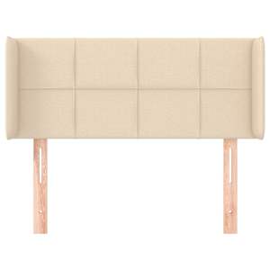 Čelo postele typu ušák krémové 83 x 16 x 78/88 cm textil - obrázek 3