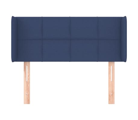 vidaXL Tête de lit avec oreilles Bleu 83x16x78/88 cm Tissu