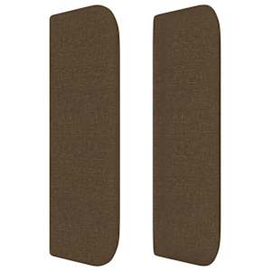 Čelo postele typu ušák tmavě hnědé 93x16x78/88 cm textil - obrázek 4