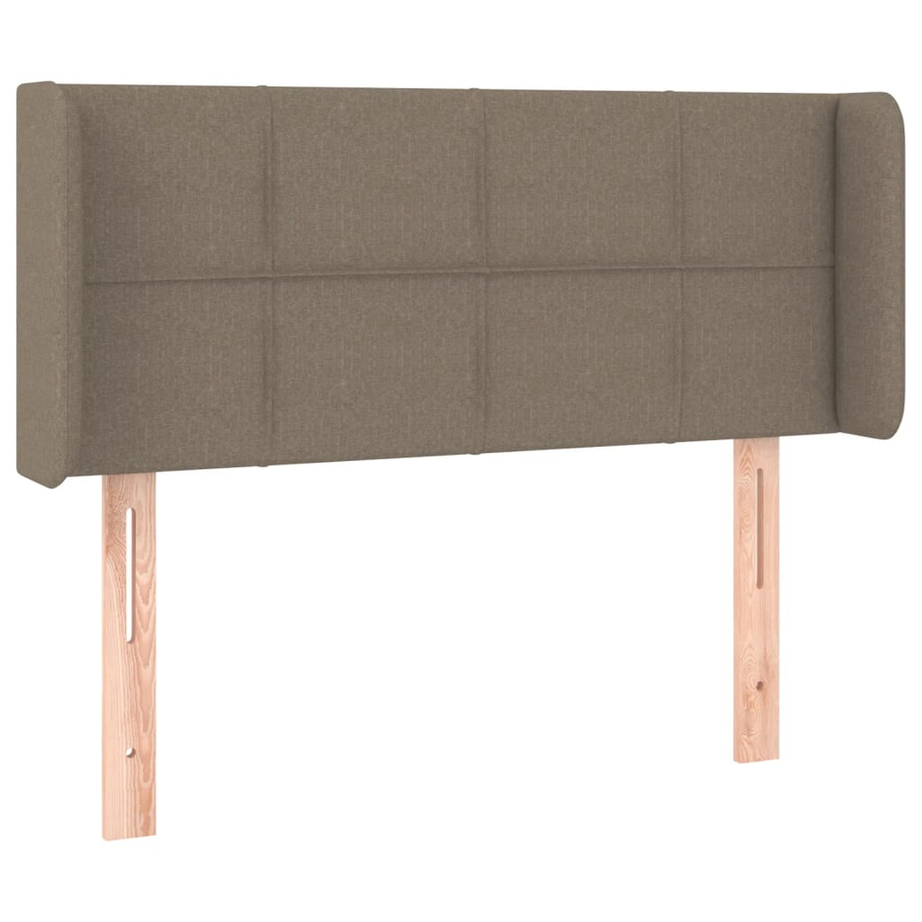 vidaXL Čelo postele typu ušák taupe 93 x 16 x 78/88 cm textil