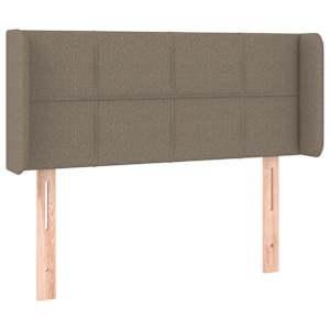 Čelo postele typu ušák taupe 93 x 16 x 78/88 cm textil - obrázek 2