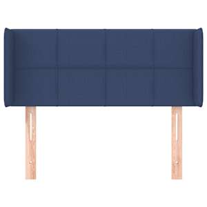 Čelo postele typu ušák modré 93 x 16 x 78/88 cm textil - obrázek 3
