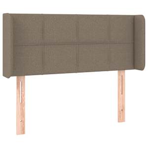 Čelo postele typu ušák taupe 103 x 16 x 78/88 cm textil - obrázek 2