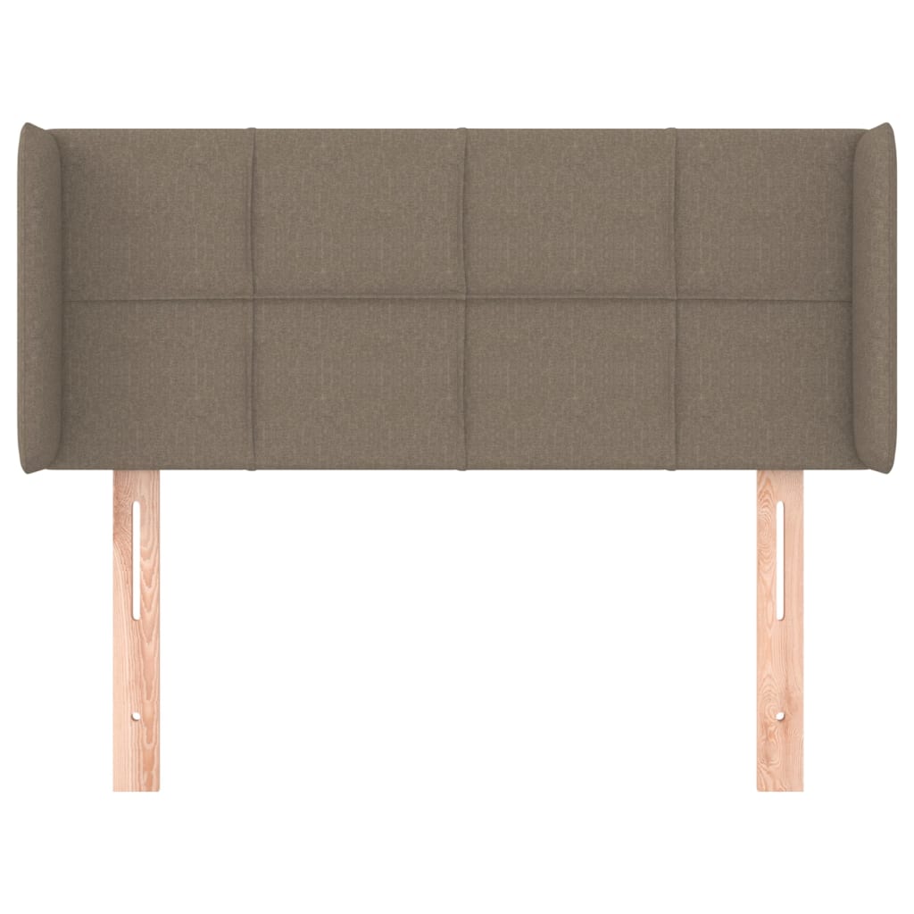 vidaXL Hoofdbord met randen 103x16x78/88 cm stof taupe afbeelding