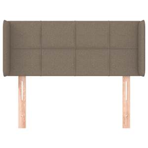 Čelo postele typu ušák taupe 103 x 16 x 78/88 cm textil - obrázek 3