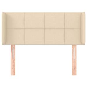 Čelo postele typu ušák krémové 103 x 16 x 78/88 cm textil - obrázek 3