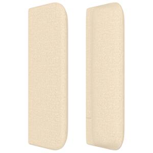 Čelo postele typu ušák krémové 103 x 16 x 78/88 cm textil - obrázek 4