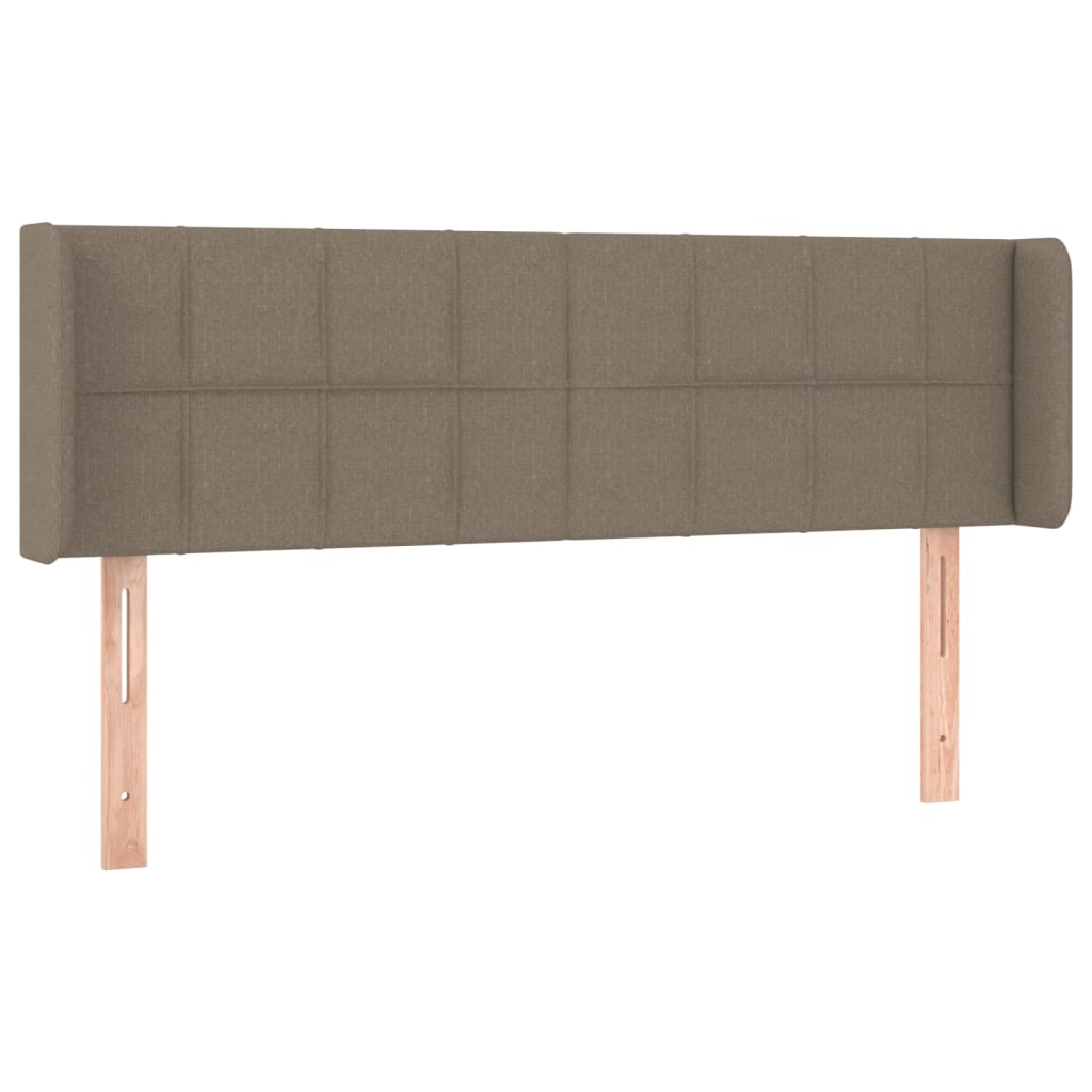 vidaXL Čelo postele typu ušák taupe 147 x 16 x 78/88 cm textil