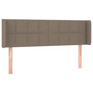 Čelo postele typu ušák taupe 147 x 16 x 78/88 cm textil - obrázek 2