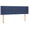 vidaXL voodipeats servadega, sinine, 147x16x78/88 cm, kangas