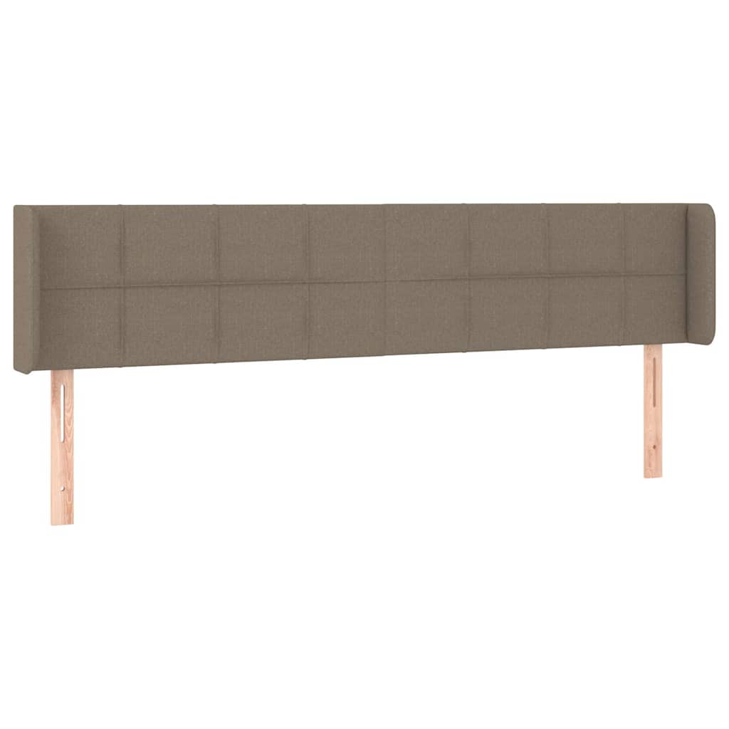 vidaXL Čelo postele typu ušák taupe 163 x 16 x 78/88 cm textil