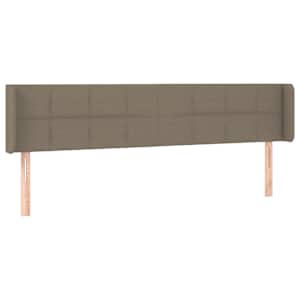 Čelo postele typu ušák taupe 163 x 16 x 78/88 cm textil - obrázek 2
