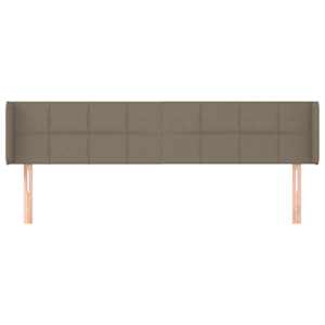 Čelo postele typu ušák taupe 163 x 16 x 78/88 cm textil - obrázek 3