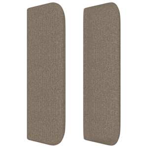 Čelo postele typu ušák taupe 163 x 16 x 78/88 cm textil - obrázek 4