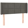 vidaXL voodipeats servadega, tumehall, 83x16x78/88 cm, samet