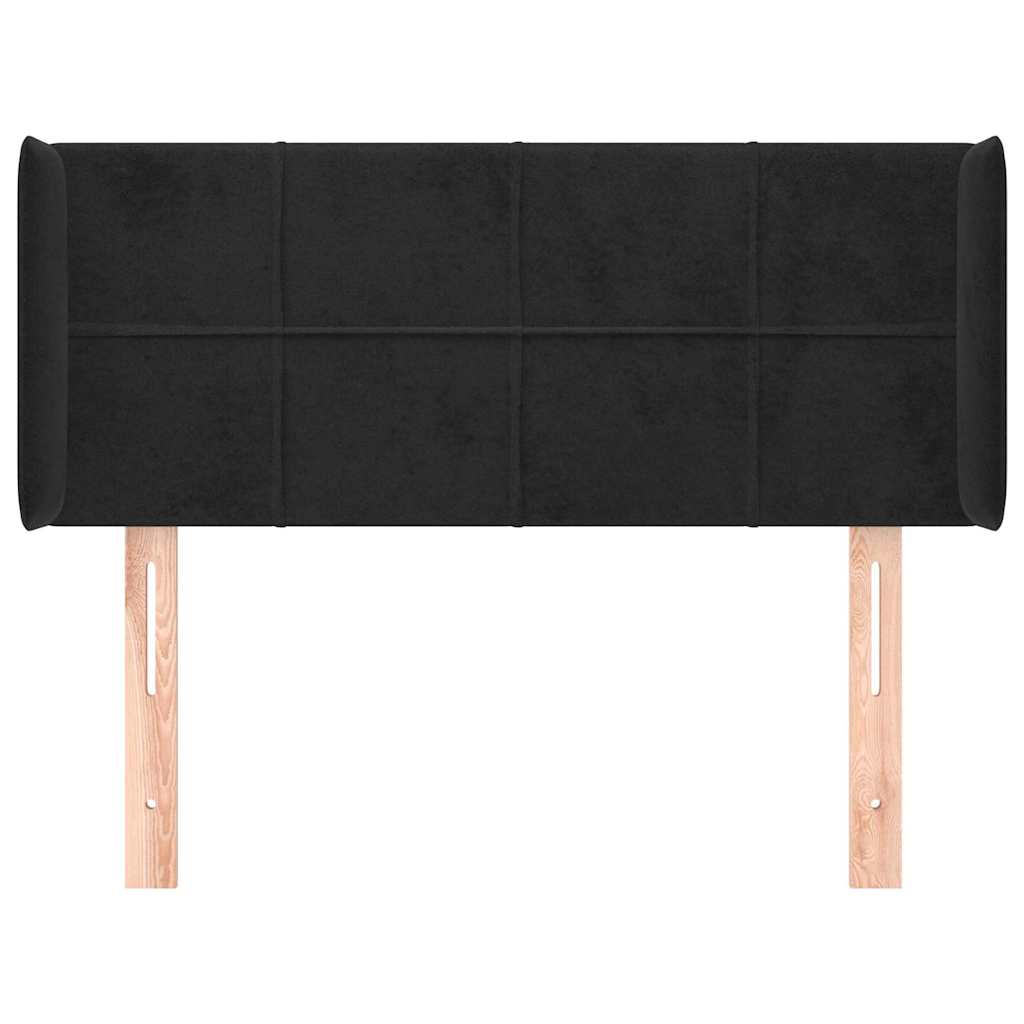 vidaXL Hoofdbord met randen 83x16x78/88 cm fluweel zwart, foto 2