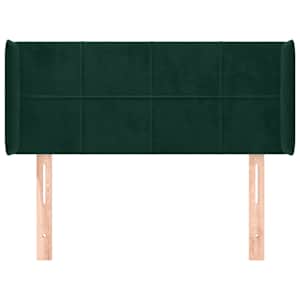 Čelo postele typu ušák tmavě zelená 83x16x78/88 cm samet - obrázek 3
