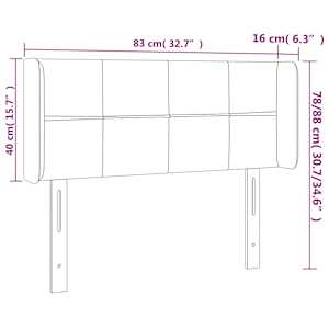 Čelo postele typu ušák tmavě zelená 83x16x78/88 cm samet - obrázek 7