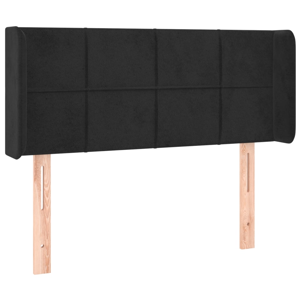 vidaXL Čelo postele typu ušák černé 93x16x78/88 cm samet