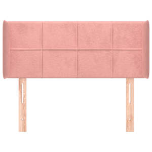 Čelo postele typu ušák růžová 93x16x78/88 cm samet - obrázek 3