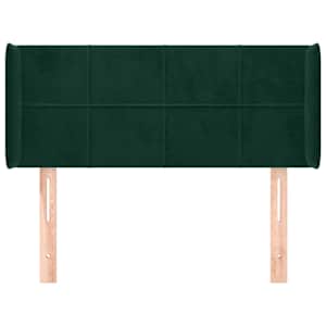 Čelo postele typu ušák tmavě zelená 103x16x78/88 cm samet - obrázek 3