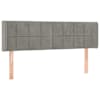 vidaXL voodipeats servadega, helehall, 147x16x78/88 cm, samet