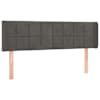 vidaXL voodipeats servadega, tumehall, 147x16x78/88 cm, samet