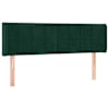 vidaXL voodipeats servadega, tumeroheline, 147x16x78/88 cm, samet