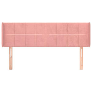 Čelo postele typu ušák růžová 147x16x78/88 cm samet - obrázek 3