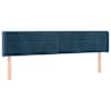 vidaXL voodipeats servadega, tumesinine, 203x16x78/88 cm, samet