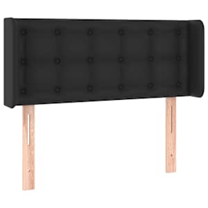 vidaXL voodipeats servadega, must, 83x16x78/88 cm, kunstnahk