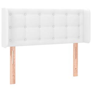 vidaXL voodipeats servadega, valge, 83x16x78/88 cm, kunstnahk