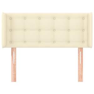 Čelo postele typu ušák krémové 83 x 16 x 78/88 cm umělá kůže - obrázek 3